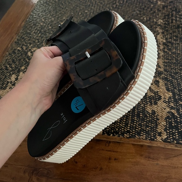 Joie black buckled slides - Picture 2 of 4